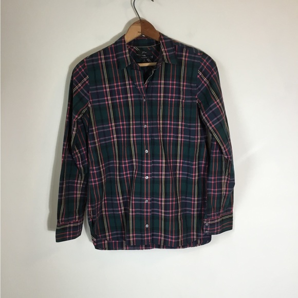 J. Crew Tops - J. Crew Classic-fit Boy Shirt Signature Tartan